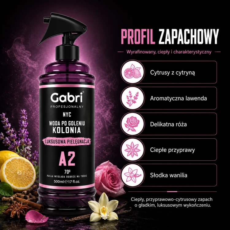 Gabri Professional A2 Luxury Groomed aftershave cologne 500 ml