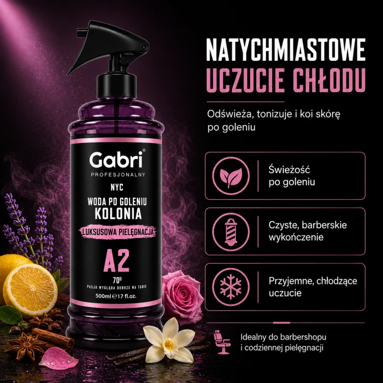 Woda po goleniu Gabri Professional A2 Luxury Groomed 500 ml opis