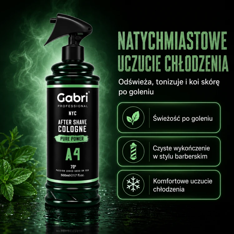 Gabri Professional A4 Pure Power 500 ml z efektem chłodzenia po goleniu