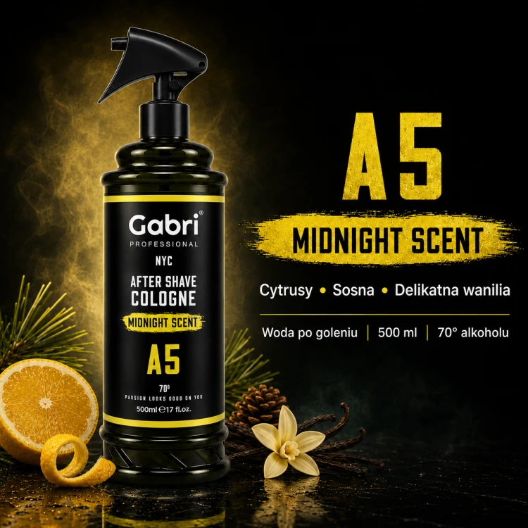 Gabri Professional A5 Midnight Scent aftershave cologne 500 ml opis
