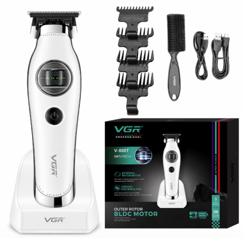Trymer barberski VGR V-880T Rotatech biały bezprzewodowy