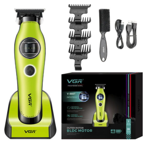 Trymer barberski VGR V-880T Rotatech zielony bezprzewodowy