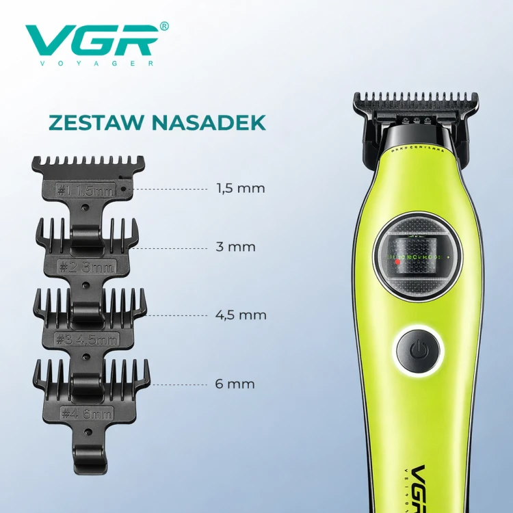 Zielony trymer VGR V-880T Rotatech z ostrzem ceramicznym do precyzyjnego cięcia