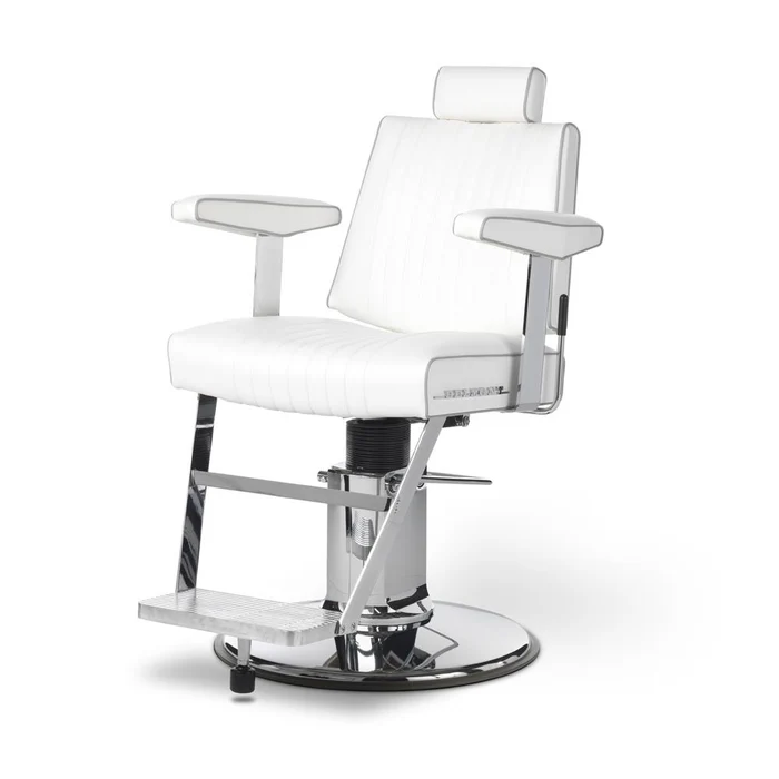 Fotel barberski Takara Belmont Dainty biały do barber shopu