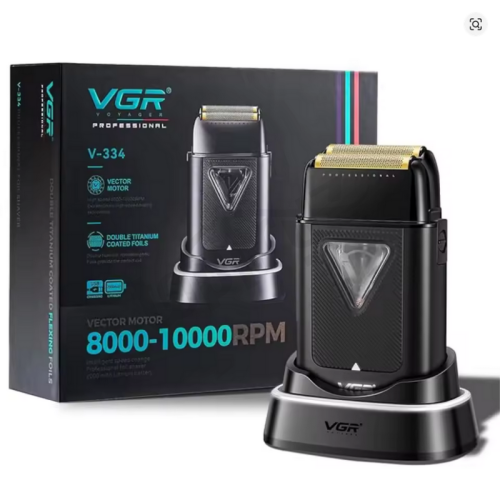 Golarka foliowa VGR V-334 Vector UV z podwójną folią tytanową czarna