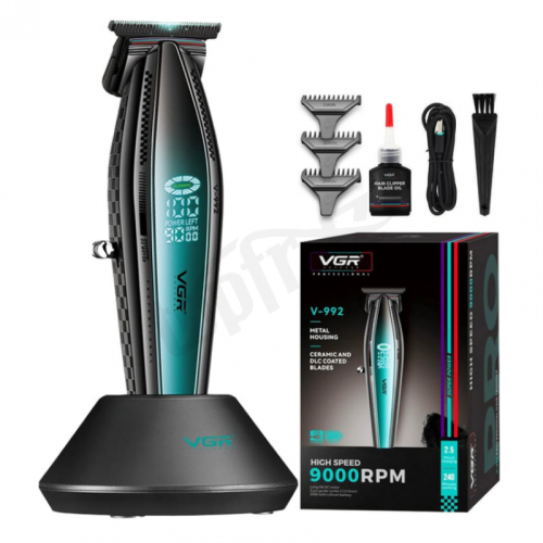 Trymer bezprzewodowy VGR V-992 Ultra Power zielony z akcesoriami