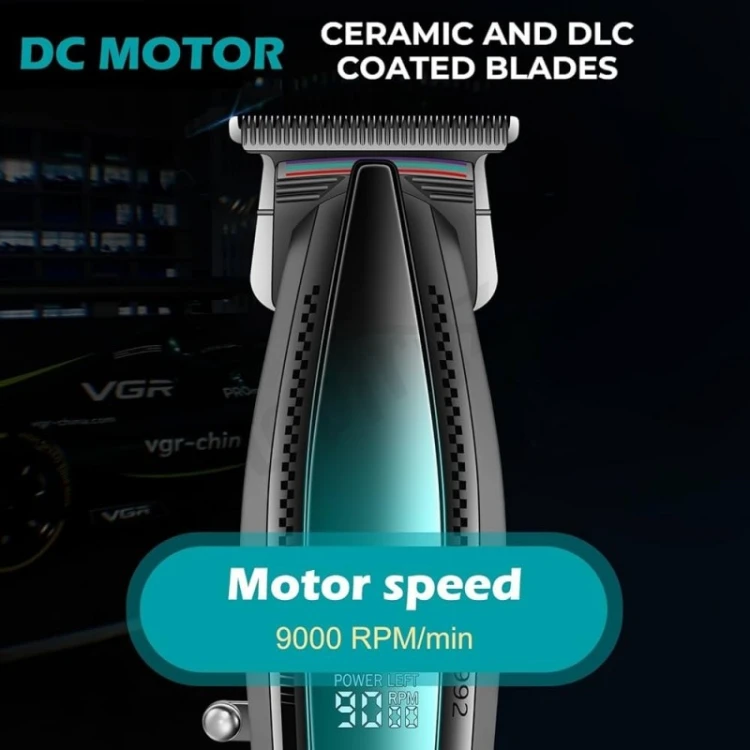 Trymer VGR V-992 Ultra Power zielony z mocnym silnikiem do stylizacji włosów i brody