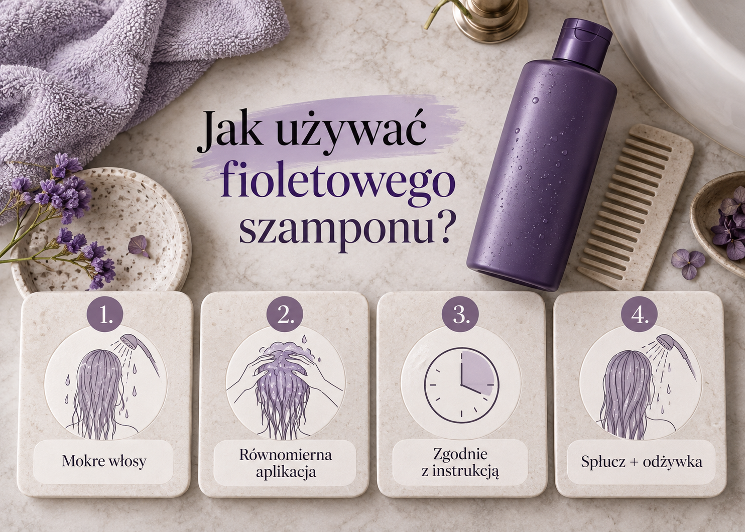 Jak prawidłowo używać fioletowego szamponu do włosów blond