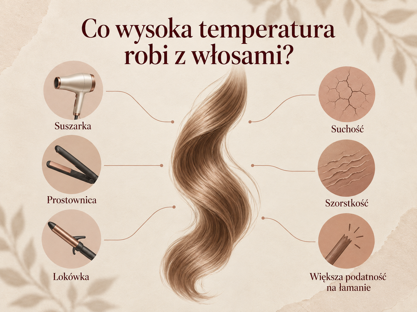 co wysoka temperatura robi z wlosami